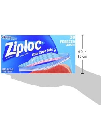 Ziploc Ziploc Freezer Bags with New Grip n Seal Technology Quart 38 Count Pack of 3 114 Total Bags  - Image 3