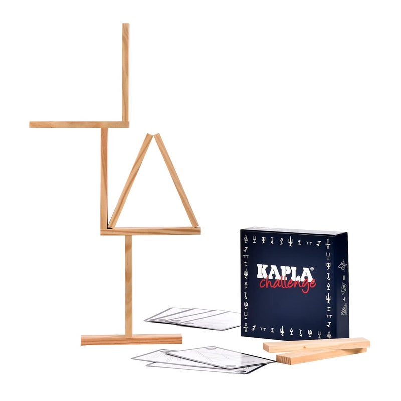 KAPLA Challenge - Wooden Construction Game 16 Building Planks and 12 Challenge Cards - Image 5