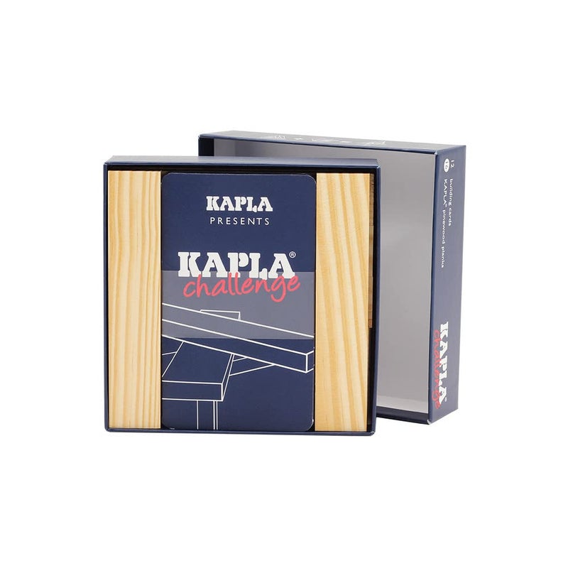 KAPLA Challenge - Wooden Construction Game 16 Building Planks and 12 Challenge Cards - Image 3