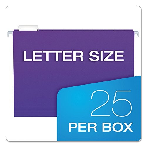 Pendaflex Recycled Hanging Folders, Letter Size, Violet, 1/5 Cut, 25/BX (81611) - Image 5