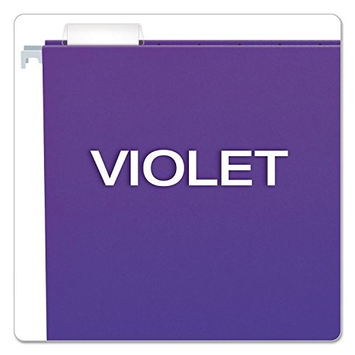 Pendaflex Recycled Hanging Folders, Letter Size, Violet, 1/5 Cut, 25/BX (81611) - Image 2