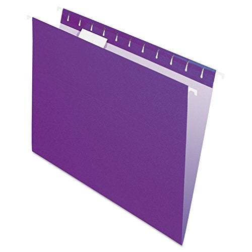 Pendaflex Recycled Hanging Folders, Letter Size, Violet, 1/5 Cut, 25/BX (81611) - Image 1
