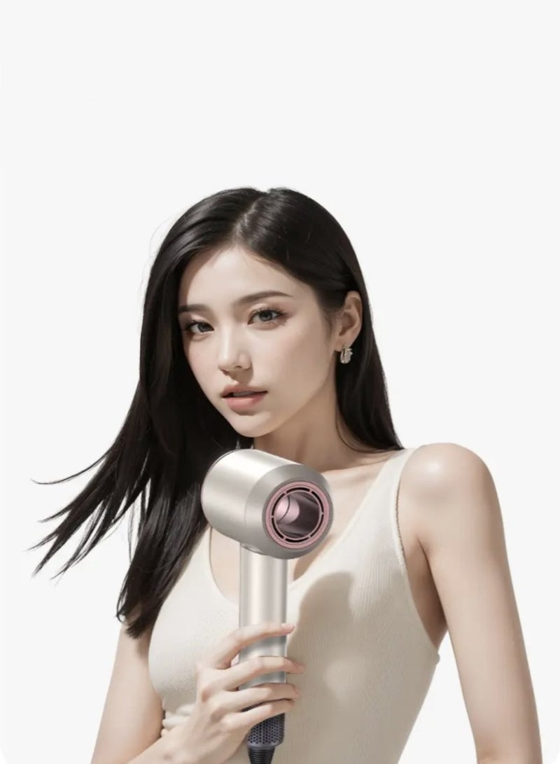 تشانجلي مجفف شعر احترافي بدون فرشاة، مجفف شعر محمول سريع التجفيف لإطلالة صالونات التجميل، 3 سرعات، 4 إعدادات للحرارة مع 5 ملحقات مغناطيسية لتجفيف سريع وتصفيف فعال - Image 3