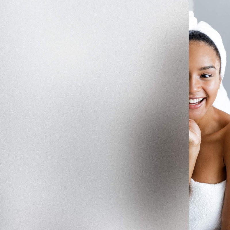 WAENLIR Privacy Window Film Self Adhesive Frosted Glass Film Static Cling Opaque Window Film for Home Office Bathroom60x200 cmWhite