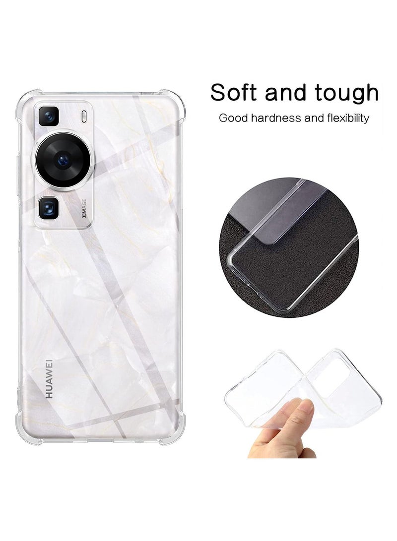 جراب لهاتف Huawei P60 / Huawei P60 Pro ، غطاء ممتص للصدمات من الكريستال فائق النحافة ومضاد للخدش ومرن ومرن ومقاوم للسقوط ، جراب هاتف شفاف ومقاوم للصدمات لهاتف Huawei P60 / P60 Pro شفاف - Image 2