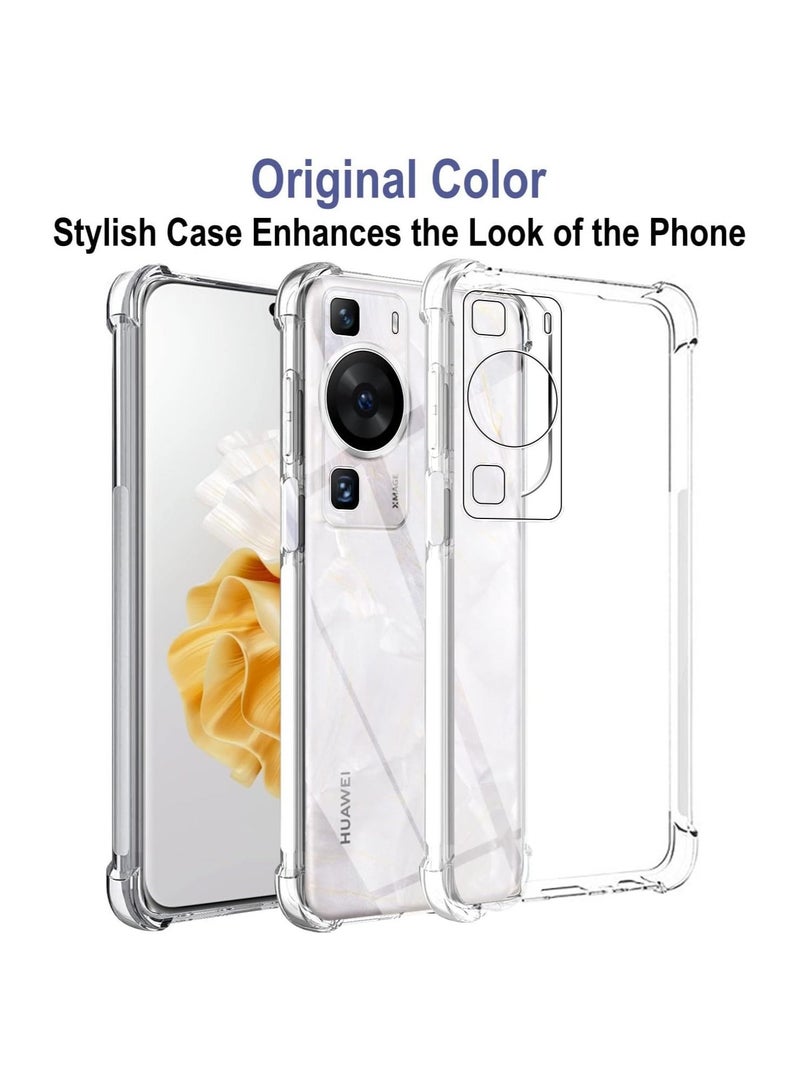 جراب لهاتف Huawei P60 / Huawei P60 Pro ، غطاء ممتص للصدمات من الكريستال فائق النحافة ومضاد للخدش ومرن ومرن ومقاوم للسقوط ، جراب هاتف شفاف ومقاوم للصدمات لهاتف Huawei P60 / P60 Pro شفاف - Image 4