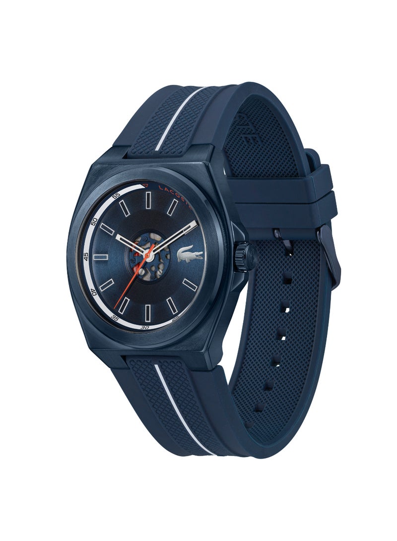 LACOSTE ساعة رجالية دائرية أنالوج بعلبة زرقاء - 2011334 - Image 2