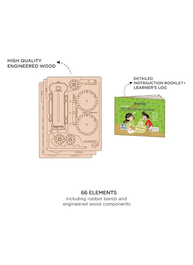 Smartivity Multiplication Machine 3D Wooden Model Engineering Educational Toy for Kids Ages 6 and Up includes Rubber Bands Engineered Wood Components Instruction Manual Learners Log - pzsku/Z7D6EE344585B99A4A47BZ/45/_/1729414798/54542daf-ed33-48db-a7a3-84793f97a272