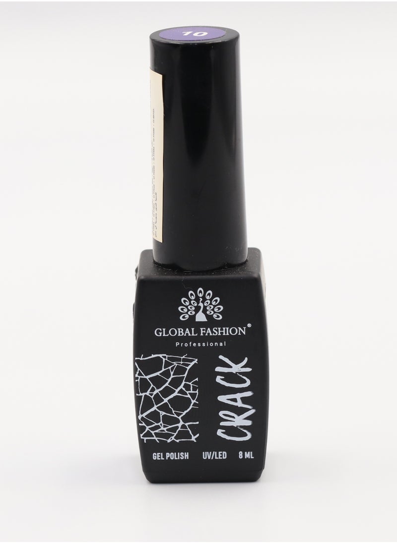 GLOBAL FASHION Crackle Gel Nail Polish - Captivating Cracked Effects | 12 Colors | 8ml | Global Fashion Professional | No. 10  - Image 3