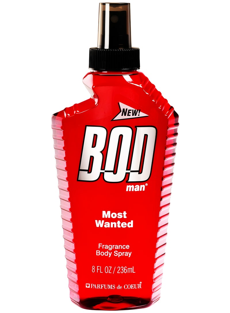 BOD Man Most Wanted Fragrance Body Spray 8 FL OZ / 236 mL