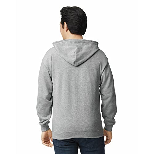 Gildan Adult Fleece Zip Hoodie Sweatshirt, Style G18600, Multipack, Sport Grey (1-pack), 3X-Large - Image 3