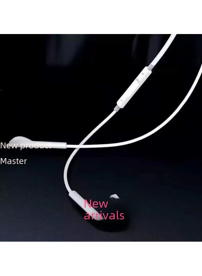 In-ear Headphones Compatible 5/12131415oppovivo For Huawei Android Tablets Digital Computer/earphone/headphone-Color:3.5 Interface Middle Sliding Tuning White Bag  - Image 3