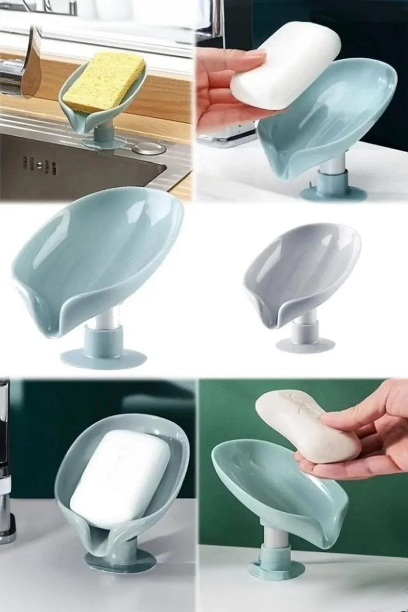 Pikas Practical Suction Cup Soap Dish with Water Drain | Water Repellent Solid Soap Dispenser with Suction Cup DG1291