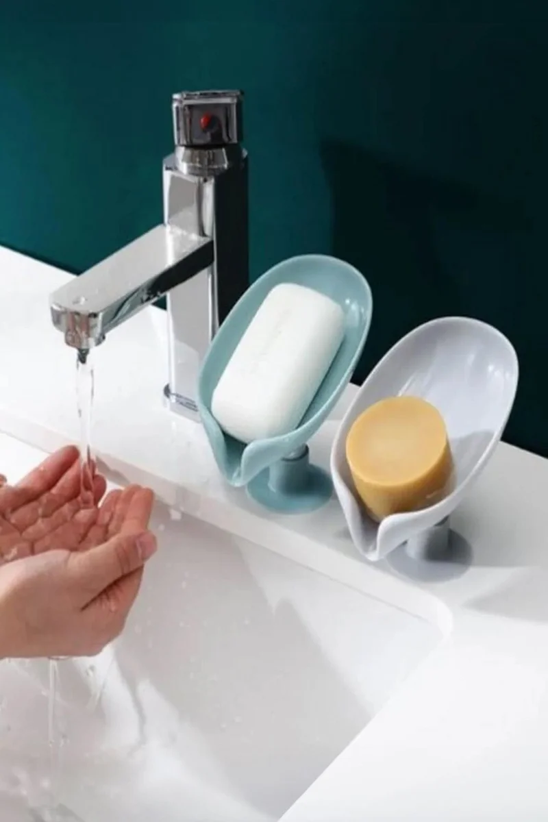 Pikas Practical Suction Cup Soap Dish with Water Drain | Water Repellent Solid Soap Dispenser with Suction Cup DG1291