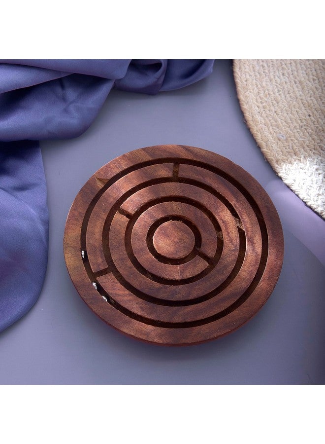 StonKraft 6" Inches Wooden Labyrinth Board Game Ball in a Maze Puzzle Toys - Indoor Puzzle Game Gifts for Young Adults - Image 2