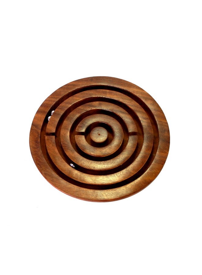 StonKraft 6" Inches Wooden Labyrinth Board Game Ball in a Maze Puzzle Toys - Indoor Puzzle Game Gifts for Young Adults - Image 1