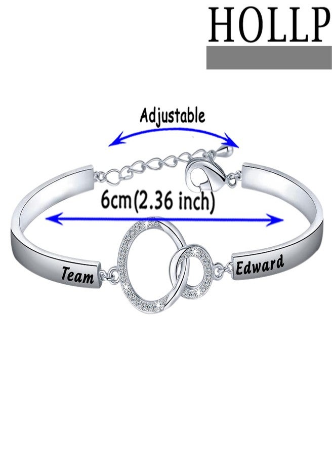 HOLLP Vampire Lover Gift Team Edward Bracelet Fan Gift Birthday Gift for Her (Team Edward-S) - Image 2