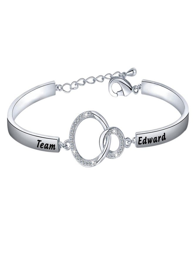 HOLLP Vampire Lover Gift Team Edward Bracelet Fan Gift Birthday Gift for Her (Team Edward-S) - Image 1