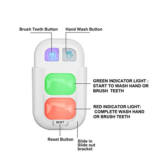 LUXSWAY Timer Luxsway, 2 Minutes Teeth Brush Timer and 20 Seconds Hand Wash for Kids Training Coach, Wireless Battery Powered Indicator Light 2Pack - Image 5