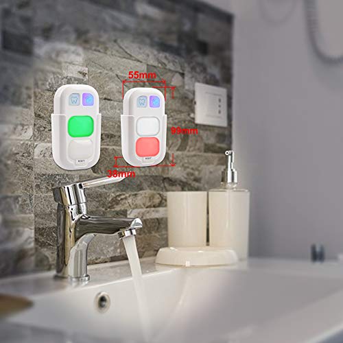 LUXSWAY Timer Luxsway, 2 Minutes Teeth Brush Timer and 20 Seconds Hand Wash for Kids Training Coach, Wireless Battery Powered Indicator Light 2Pack - Image 2