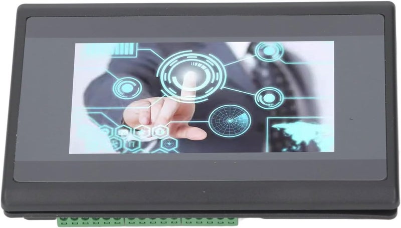 Asixxsix HMI PLC Touch Screen 4.3 Inch TFT LCD 480x272Px 16M Flash Memory with 600MHz ARM9 CPU for FX3U Series Controllers, Compact 130x80mm Opening Size with IP65 Front Panel - Image 2