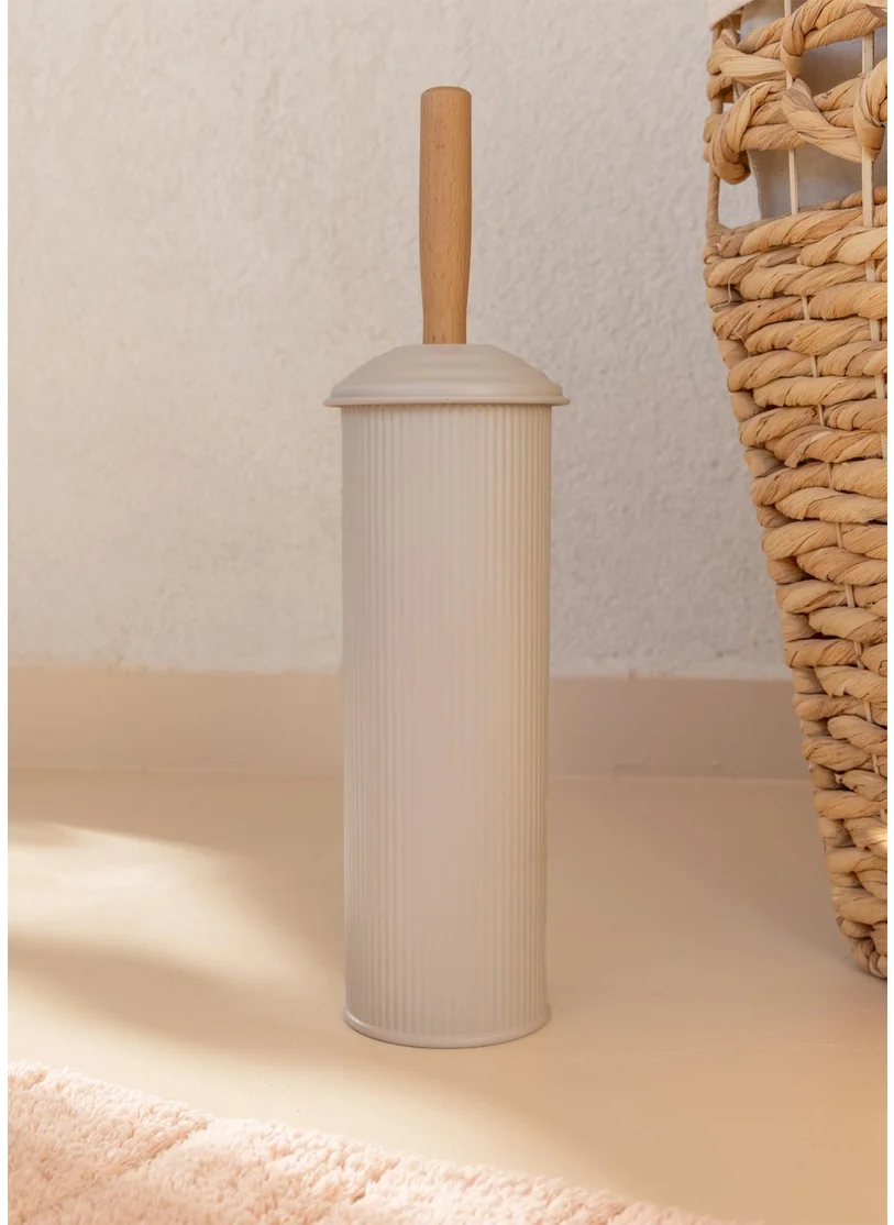 The Mia Stripe Toilet Brush Beige