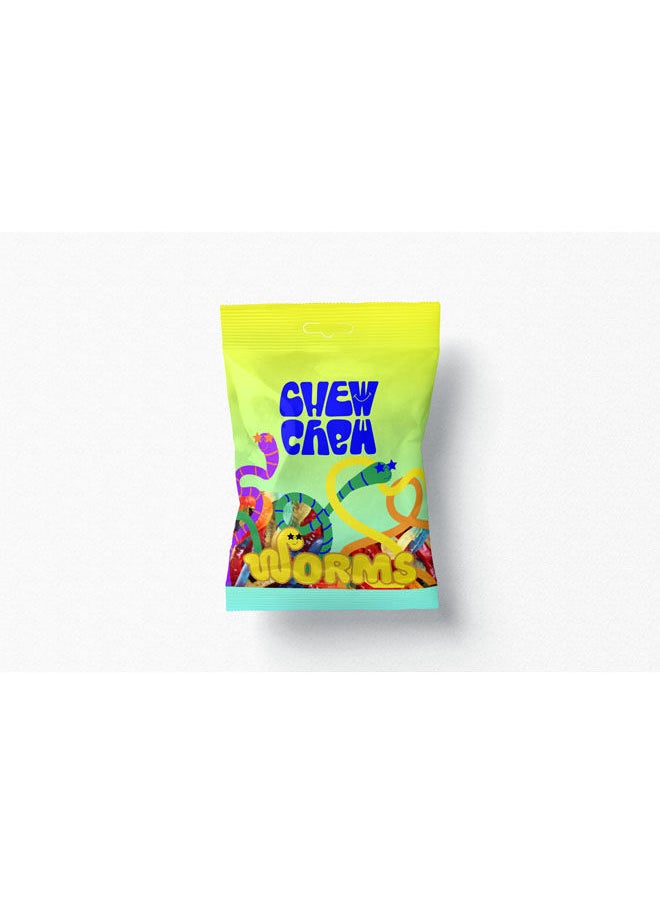 CHEW CHEW Gummy Worms Jelly Candy - 80 Grams 