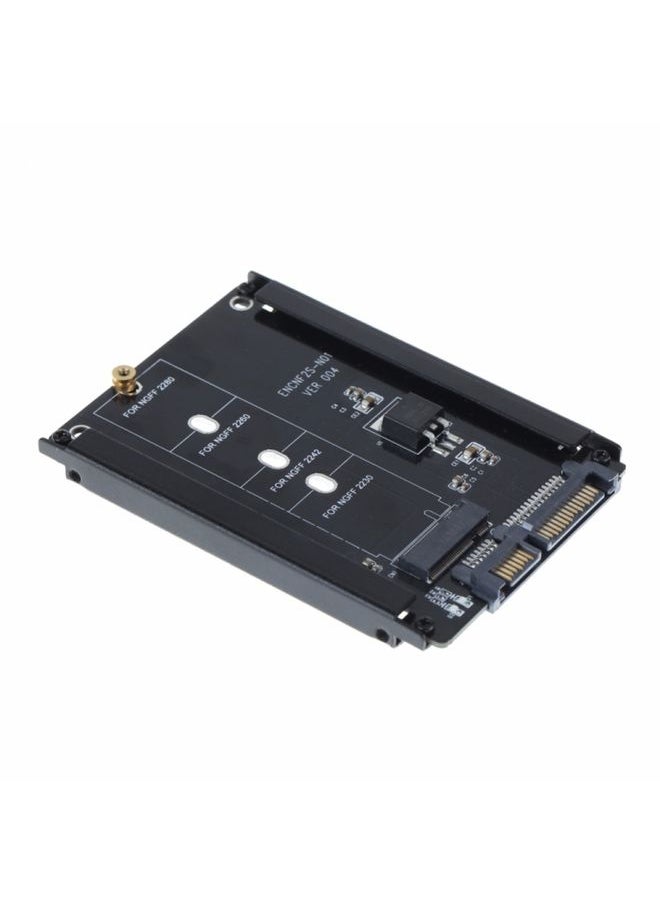 BURAQ Metal Case CYB + M Socket 2 M.2 NGFF (SATA) SSD to 2.5 SATA Adapter for 2230/2242/2260/2280mm M2 NGFF SSD Solid State Hard Drive  - Image 1