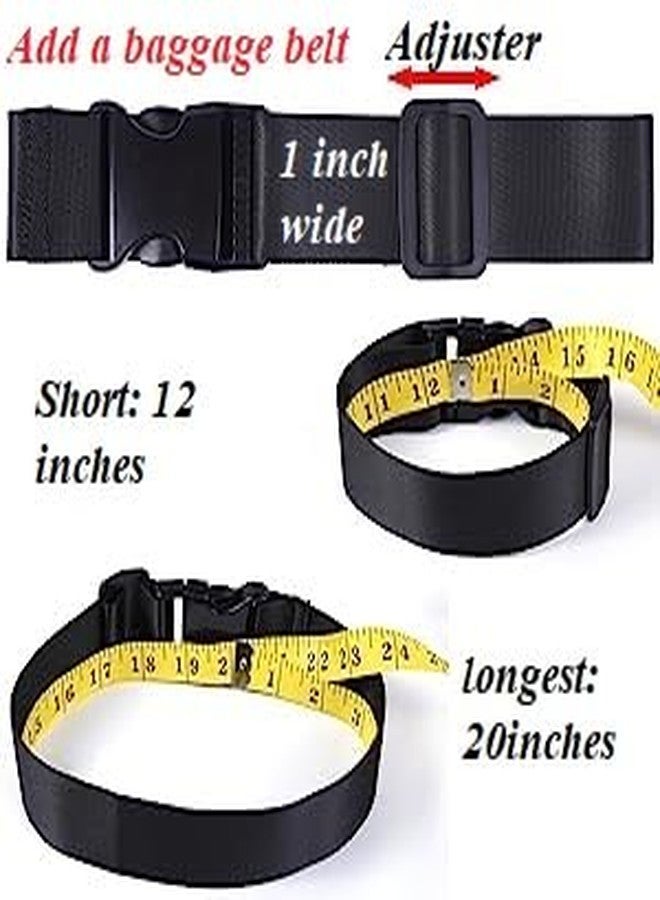 iCONY 2 Luggage Strap (2" X6.5FEET Color) + 1 ADD ON BAGAGGE Belt(1"X20" Black) with Quick Release Buckle Adjustable, Premium Accessory for Travel Bag Closure Bright Colors (3PACK, Gold) - Image 4