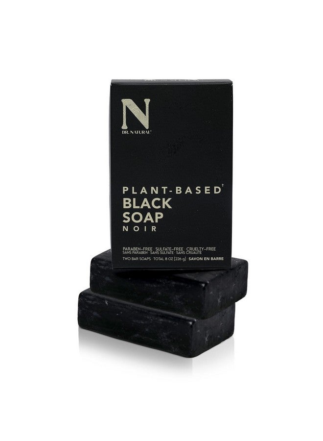 Dr. Natural Black Bar Soap, 2 pcs - Ultra-Moisturizing Natural Soap with Shea Butter - Safe for Family and Pets - Helps Reduce Acne and Blemishes - Organic Bar Soap for Hands, Body Wash, Laundry - Image 1