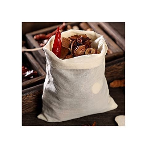 WUD 5Pcs. Unbleached Muslin Cotton Cheese Cloth Bags for Kitchen,for Straining Juice as Strainer,Masala Potli,Spice Bag,Making Paneer 7x5inches (5 Muslin Bags(7x5 inches)) - Image 5