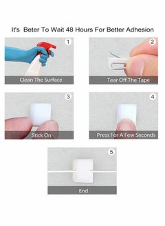 Excefore 100 PCS Light Strip Mounting Clips White Self Adhesive Led Light Fasteners Mounting Holder Cable Clamp Organizer for 8mm Light Strip (8mm)  - Image 4