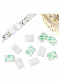 Excefore 100 PCS Light Strip Mounting Clips White Self Adhesive Led Light Fasteners Mounting Holder Cable Clamp Organizer for 8mm Light Strip (8mm)  - Image 5