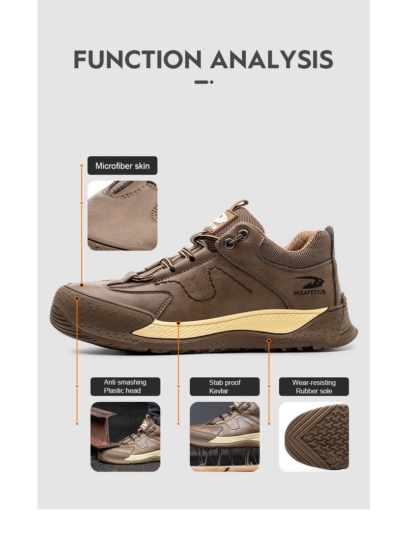 Steel Toe Shoes for Men Lightweight Safety Shoes Comfortable Puncture Proof Slip On Indestructible Work Shoes and Fashion Sneakers. - Image 4