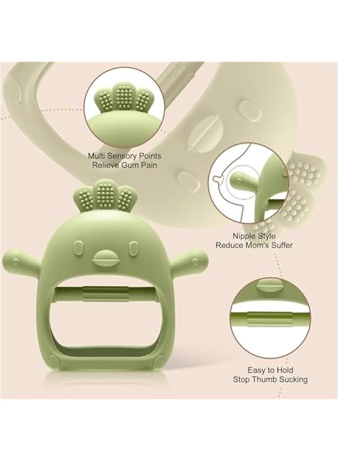 Arabest Baby Sensory Teething Ring + Baby Teething Mitten for 0-6 6-12 Months - Image 5