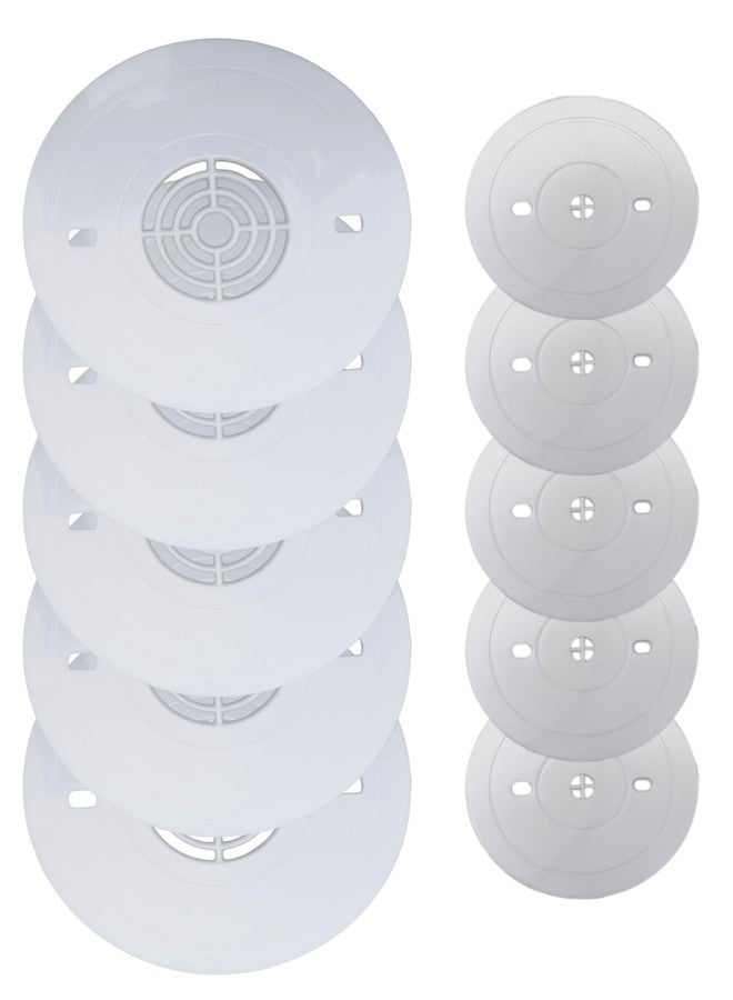 ES EKSAFAR ESEKSAFAR Electrical Fan Round Sheet Plastic, Fan Sheet Cover Wall Plug size- 5pc-165mm and 5pc - 95mm (Pack of 10pc/set) - Image 1