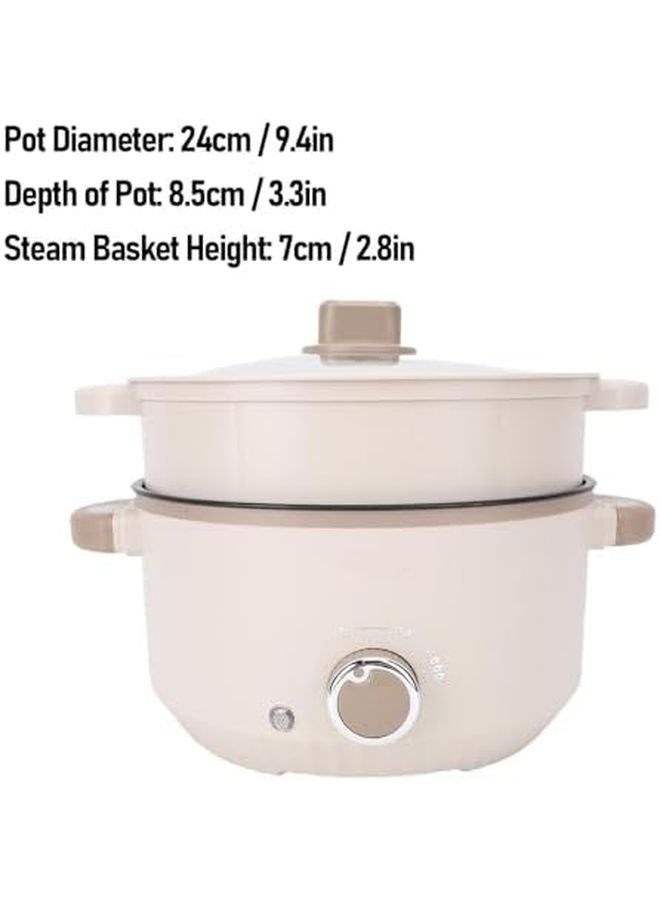 3L Electric Hot Pot With Steamer Multifunctional Cooker For Shabu Shabu Noodles Pasta - Image 3