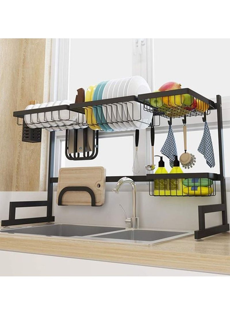 Orchid Dish Drying Rack Over Sink Kitchen Supplies Storage Shelf Tableware Drainer Organizer Utensils Holder - Image 3