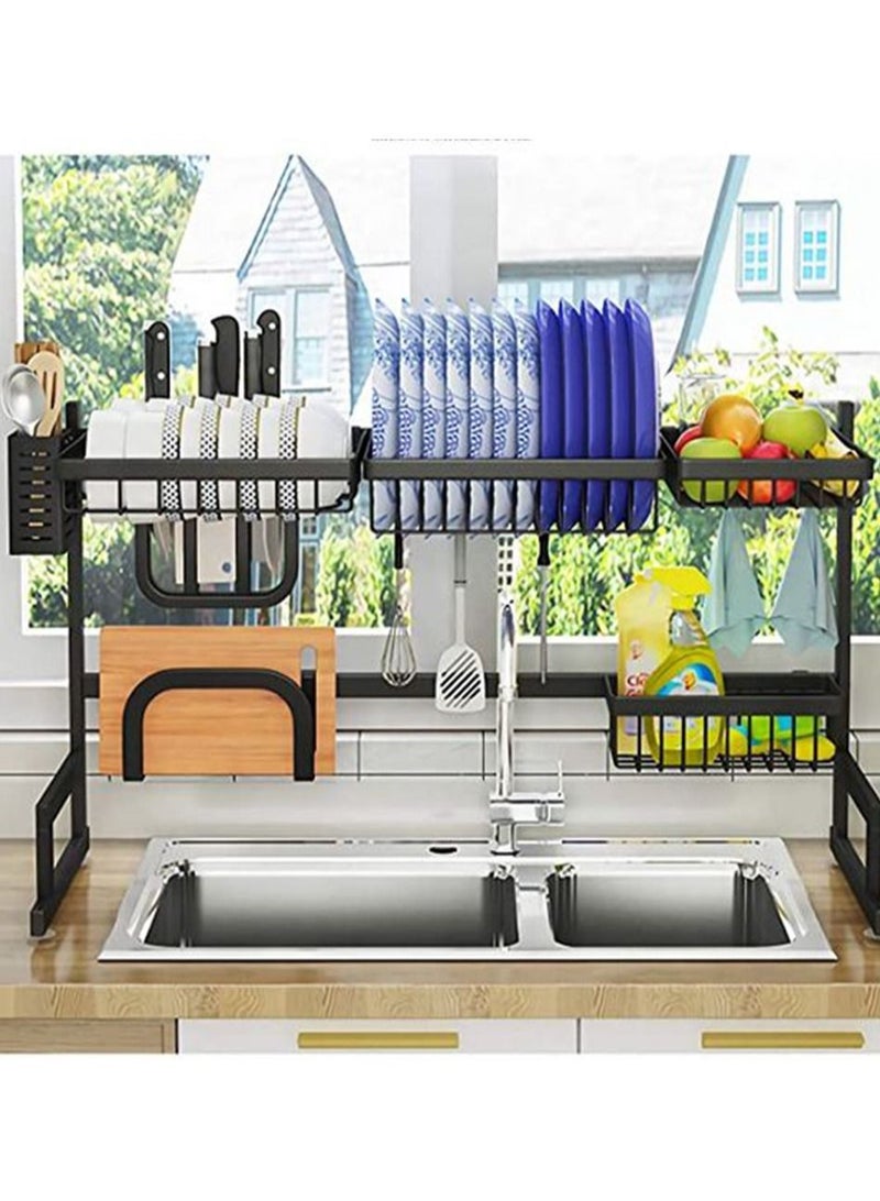 Orchid Dish Drying Rack Over Sink Kitchen Supplies Storage Shelf Tableware Drainer Organizer Utensils Holder - Image 2