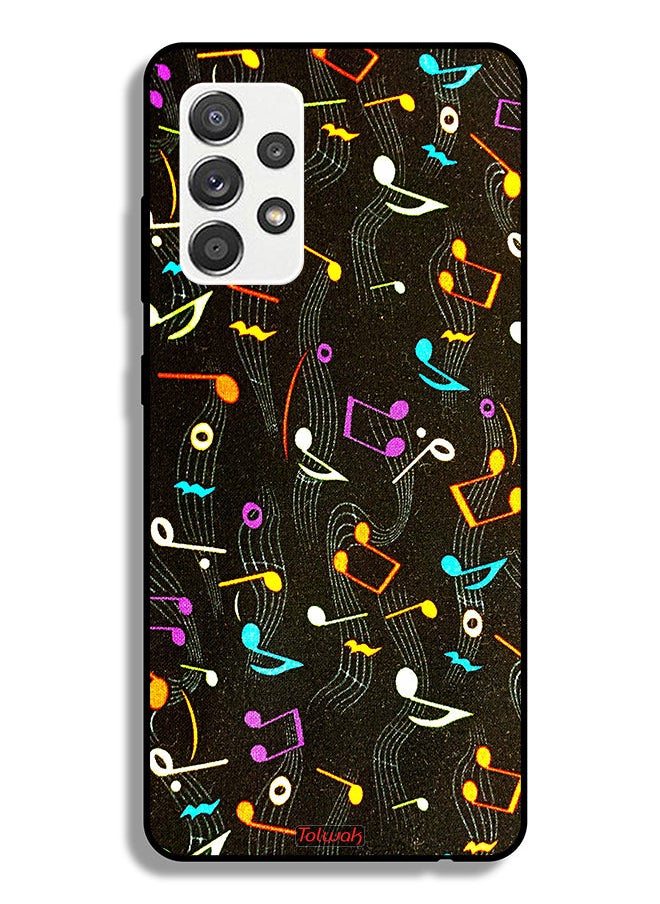 Tolwak - Samsung Galaxy M32 5G Protective Case Cover Music Fabric Pattern - Image 1