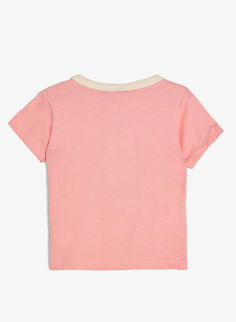 Pinata Pink Bunny Print Tshirt and Short Set - Image 4