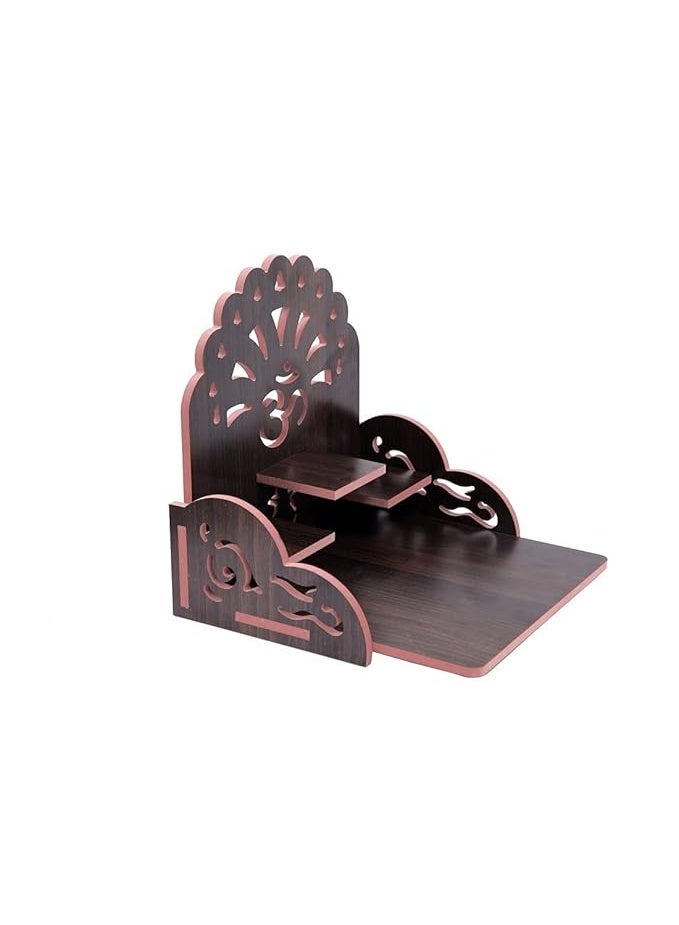 CrazyInk Fully Handmade Beautiful Wooden Home and Office Temple/Pooja Mandir (Multi., 28 X 26.5 X 28 Cm) (1) - Image 2