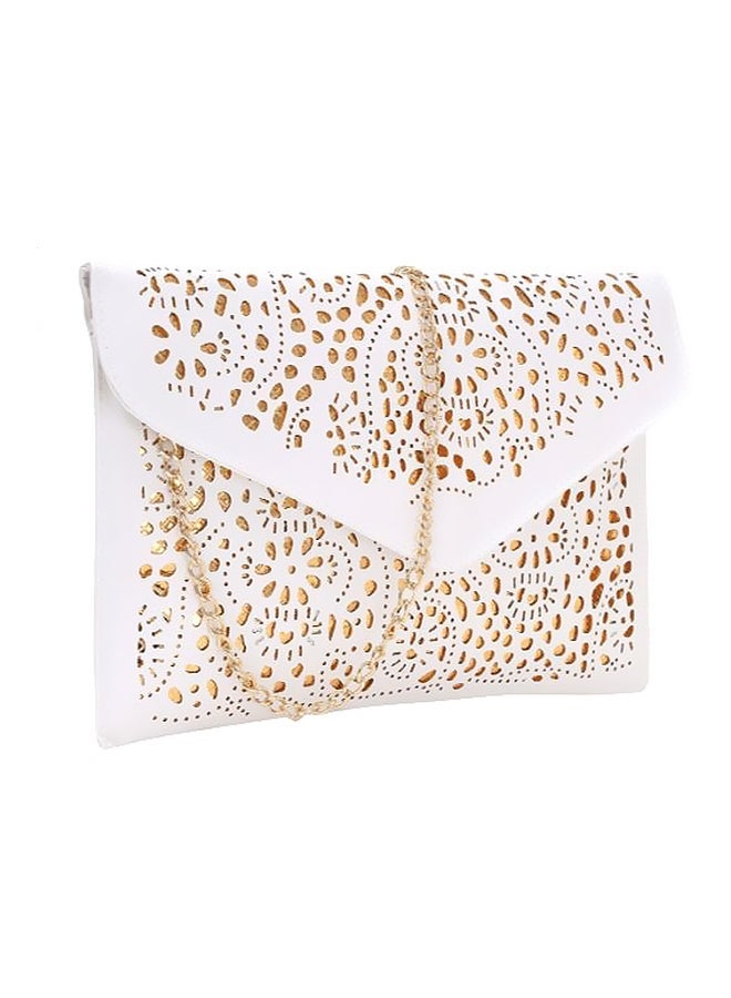 نيبمينينت Decorative Clutch White/Gold  - Image 1