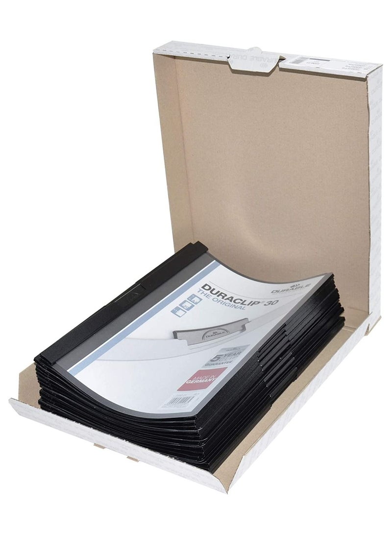 Durable ملف دوراكلوب بلاستيكي متين، حجم A4، أسود، 25 قطعة - DUPG2200-01 - Image 3