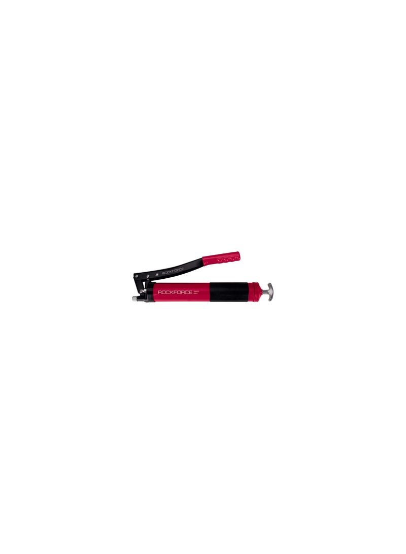 ROCKFORCE Heavy Duty Lever-Action Manual 600ml Grease Gun, Premium Dual Lip Follower with a Rigid (L-170mm) and Flexible (L-330mm) Tips