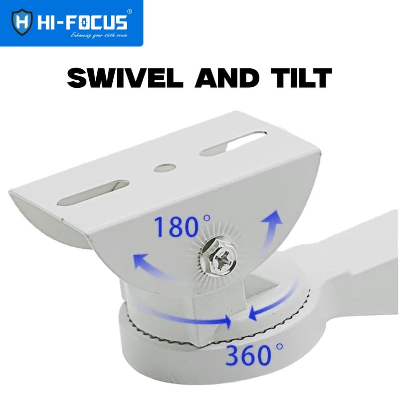 HIFOCUS Heavy Duty Metal Wall Mounting Bracket/Stand for Bullet Cameras, Universal Indoor & Outdoor Use, 15 cm (6 Inch) Length with Housing (Enclosure) - Image 3