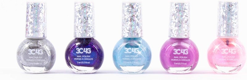 3C4G Make It Real Three Cheers for Girls - Holowave Nail Polish - Nail Polish Set for Girls & Teens - Includes 5 Colors - Non-Toxic Nail Polish Kit for Kids Ages 8+