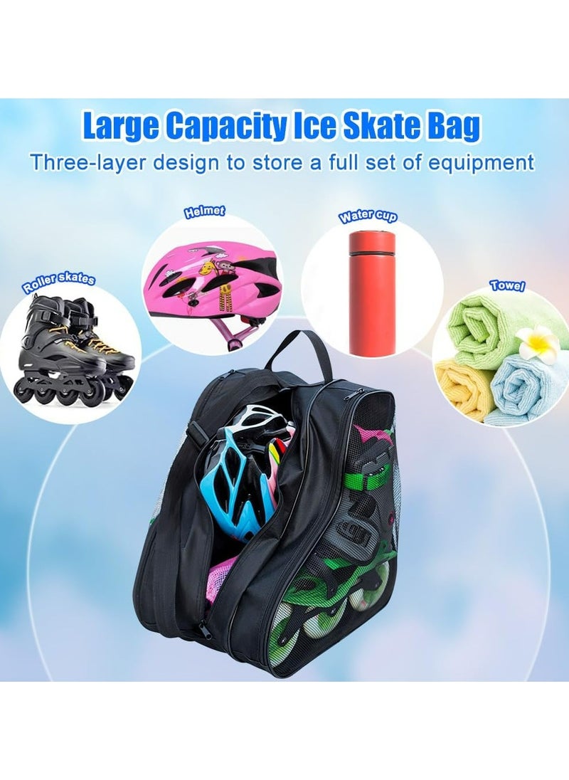 CMGTYYD Roller Skate Bag, Breathable Ice Skate Bag with Adjustable Shoulder Strap, Unisex Inline Skates Carry Bag Case,Triangle Skate Shoe Bag, Oxford Cloth Roller Skating Bag  - Image 2