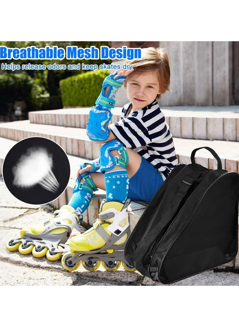 CMGTYYD Roller Skate Bag, Breathable Ice Skate Bag with Adjustable Shoulder Strap, Unisex Inline Skates Carry Bag Case,Triangle Skate Shoe Bag, Oxford Cloth Roller Skating Bag  - Image 3