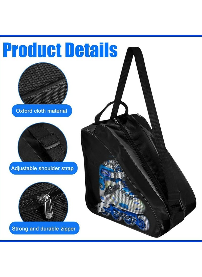 CMGTYYD Roller Skate Bag, Breathable Ice Skate Bag with Adjustable Shoulder Strap, Unisex Inline Skates Carry Bag Case,Triangle Skate Shoe Bag, Oxford Cloth Roller Skating Bag  - Image 4